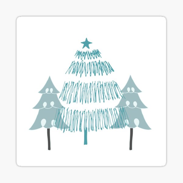 3 trees Sticker