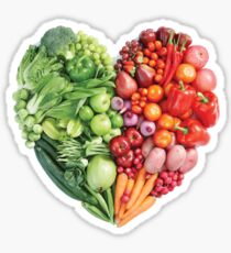 Vegan Heart Vegetables Fruits Sticker