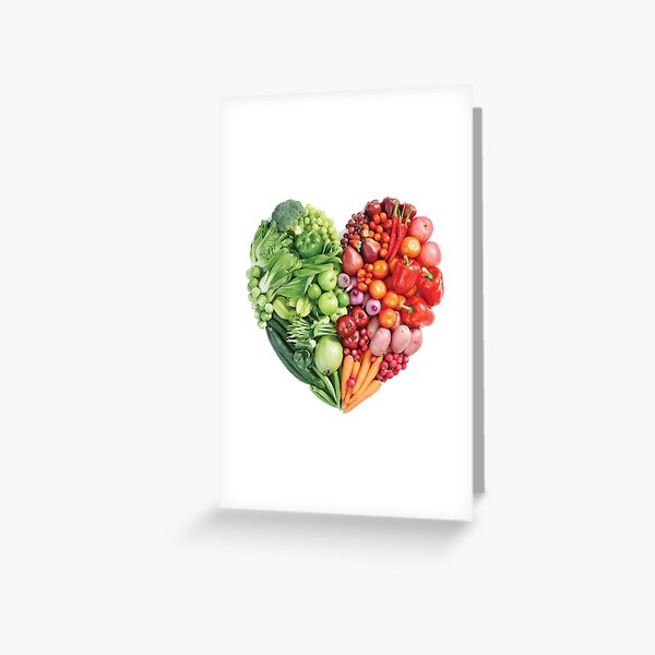 Item preview, Vegan Heart Vegetables Fruits designed and sold by occultart.