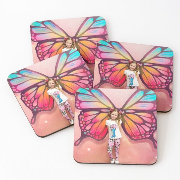 Item preview, Like Nastya with a big butterfly painting on wall designed and sold by theJuniorJams.