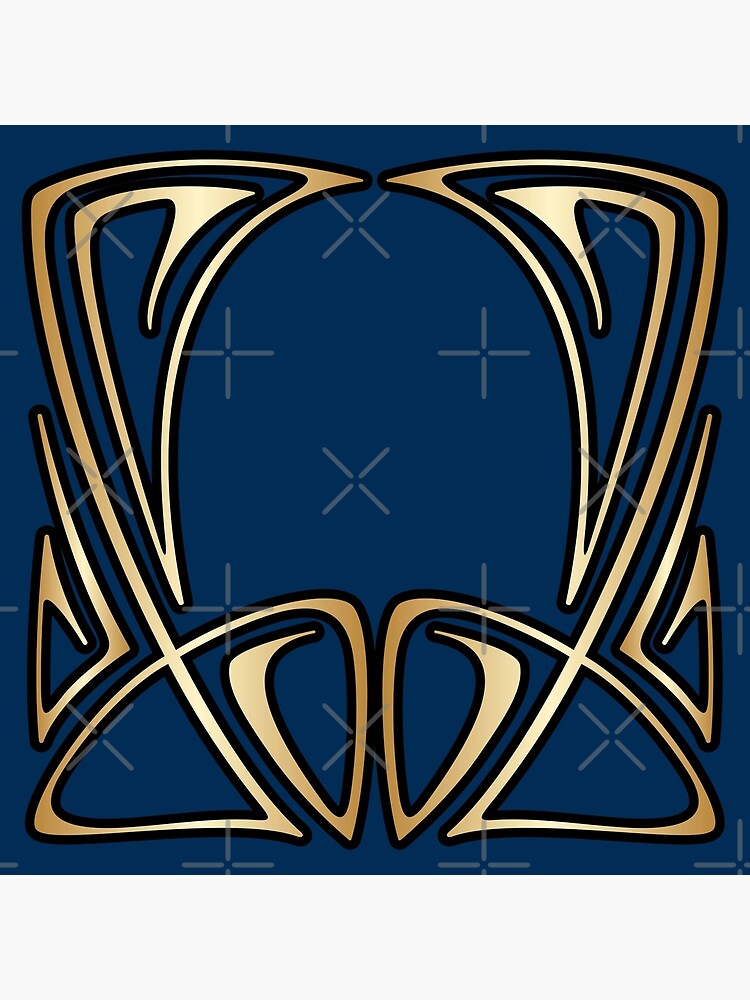 art nouveau,vintage,floral,belle époque,elegant,blue,gold,art deco,modern,trendy by love999