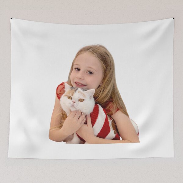 Item preview, like nastya holding a cute cat, like nastya cat lover designed and sold by theJuniorJams.