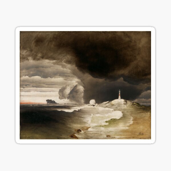 Item preview, Lighthouse on the Norwegian Coast by Peder Balke, 1860 designed and sold by Vintage Wall Art.