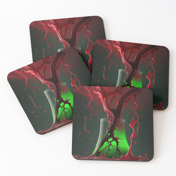 Item preview, A tree of red vein growing from a green toxin glass | Digital art designed and sold by cartyourchoice.