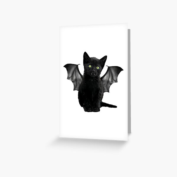 Vista previa del artículo con la obra «Batcat Black Cat Kitten Bat camiseta divertida», diseñado y vendido por TrendyTees12.