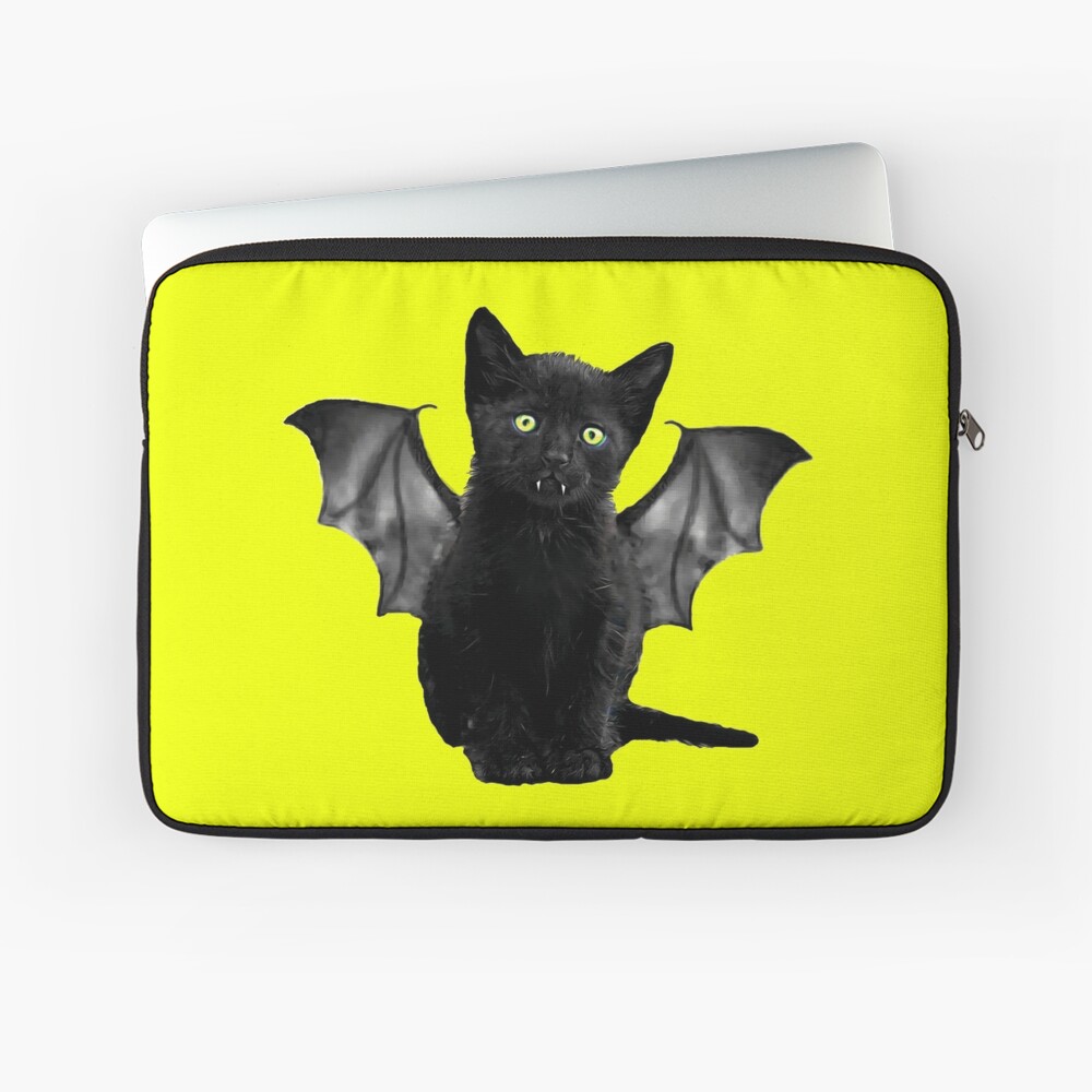 Batcat Schwarze Katze Katzchen Fledermaus Lustige T Shirt Ipad Hulle Skin Von Trendytees12 Redbubble