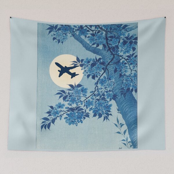 Item preview, Airplane Silhouette Over The Moon designed and sold by SpicyAviator.