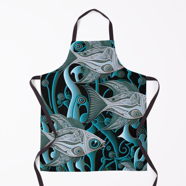 Item preview, Earth Tone Fish Collage Pattern | Fish and Seaweed | Group of fish | Pastel Fish | Swedish Fish | high resolution  designed and sold by Synthetic-Intel.