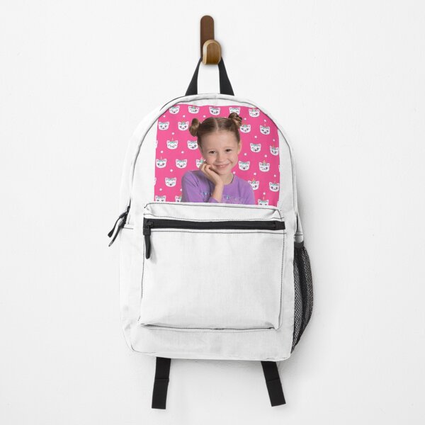Item preview, Nastya with a smiling face and a cats in the background designed and sold by theJuniorJams.