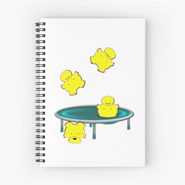 Item preview, gruntpigs trampolining yellow whobbly blobs designed and sold by gruntpig.