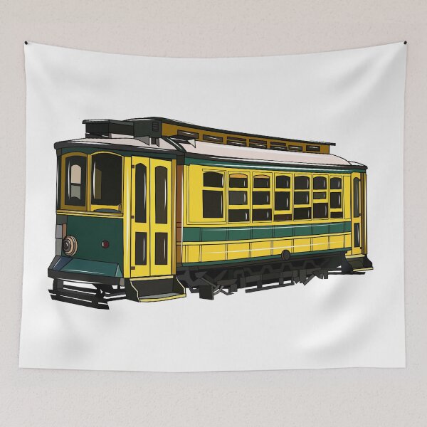 Item preview, Mata trolley cartoon illustration designed and sold by Misscartoon.