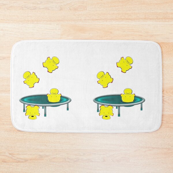 Item preview, gruntpigs trampolining yellow whobbly blobs designed and sold by gruntpig.