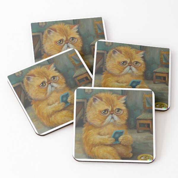 Item preview,  Rich Royal cat sad watching phone  ,  artistic and graphic  illustration of rich street cat designed and sold by Rishabhthinks.