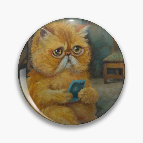 Item preview,  Rich Royal cat sad watching phone  ,  artistic and graphic  illustration of rich street cat designed and sold by Rishabhthinks.