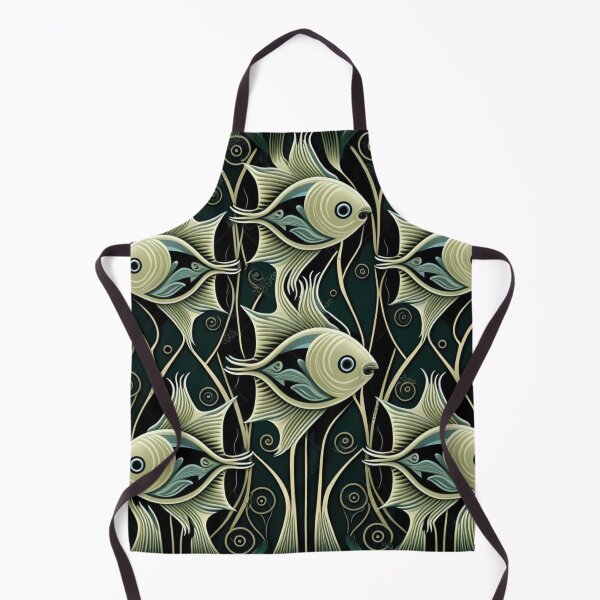 Item preview, Earth Tone School of Fish Pattern | Fish and Seaweed | Group of fish | Pastel Fish | Swedish Fish | high resolution  designed and sold by Synthetic-Intel.