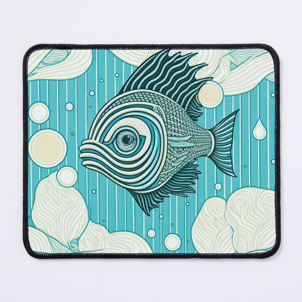 Item preview, Blue Fish Pattern | Fish in the Sea | Cute of fish | Pastel Fish | Swedish Fish | high resolution designed and sold by Synthetic-Intel.