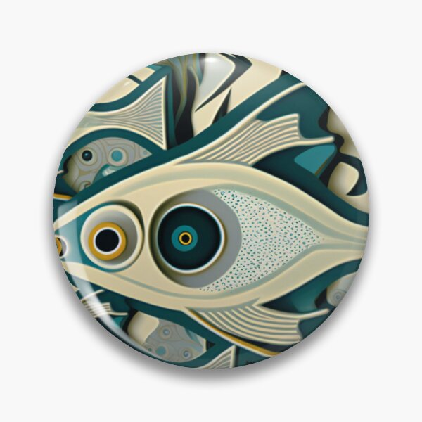 Item preview, Earth Tone School of Fish Pattern | Fish and Seaweed | Abstract Fish | Pastel Fish | Swedish Fish | high resolution  designed and sold by Synthetic-Intel.