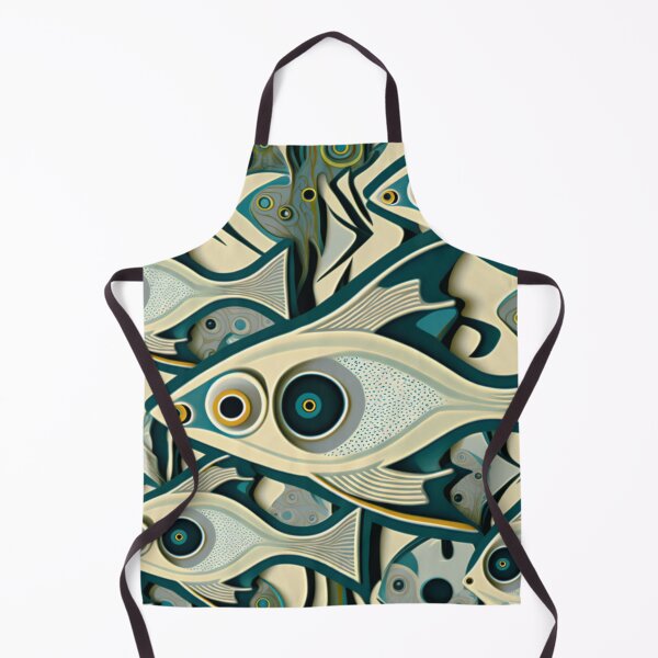 Item preview, Earth Tone School of Fish Pattern | Fish and Seaweed | Abstract Fish | Pastel Fish | Swedish Fish | high resolution  designed and sold by Synthetic-Intel.