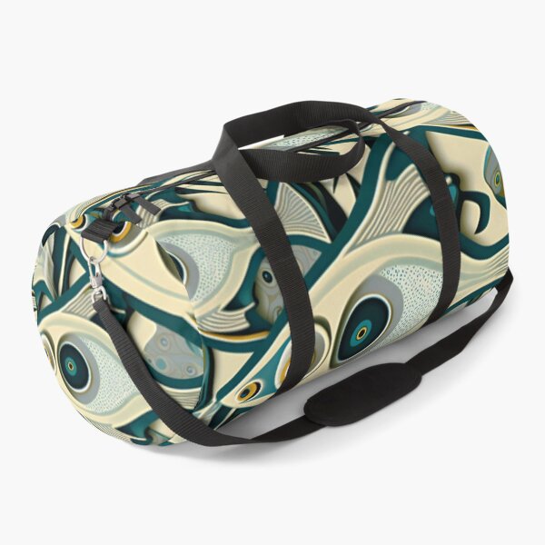 Item preview, Earth Tone School of Fish Pattern | Fish and Seaweed | Abstract Fish | Pastel Fish | Swedish Fish | high resolution designed and sold by Synthetic-Intel.