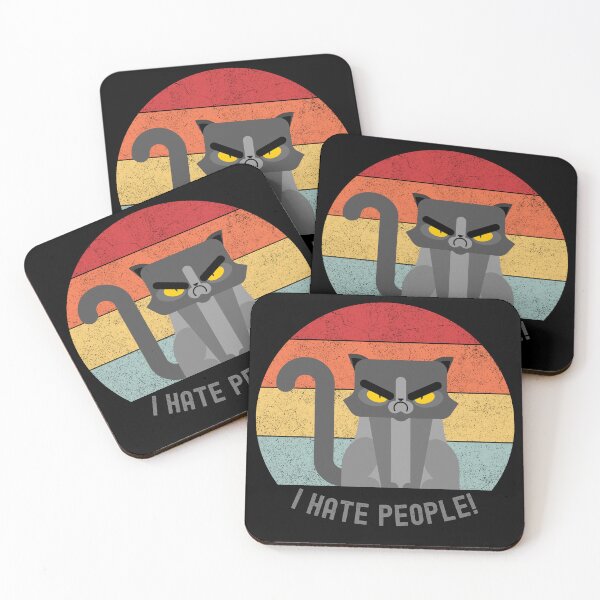 Item preview, All I hate people cat retro vintage designed and sold by BestBoyStore.