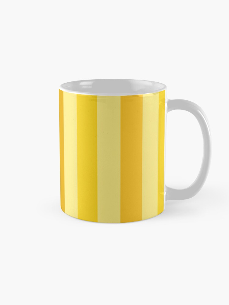 Mug en céramique rayures verticales jaune