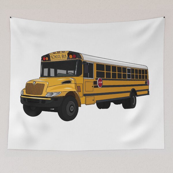 Item preview, School bus cartoon illustration designed and sold by Misscartoon.