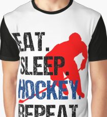 Eat Sleep Hockey Repeat Graphic T-Shirt