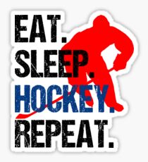 Eat Sleep Hockey Repeat Sticker