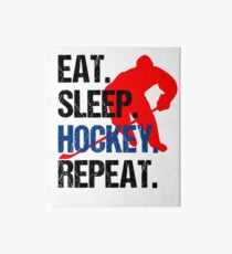 Eat Sleep Hockey Repeat Art Board