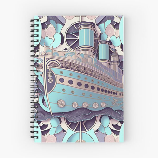 Item preview, Pastel Art Deco Anime Titanic Ship Pattern | Cartoon Titanic | Pastel Titanic | iPhone Case | Cute Ship | high resolution designed and sold by Synthetic-Intel.