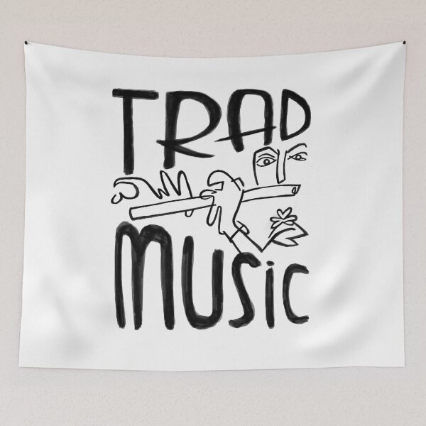Item preview, Irish Music, Flute Player, Irish Trad Music designed and sold by badlydrawnbabe.