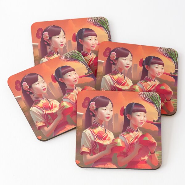 Item preview, Chinese women in a garden in Singapore designed and sold by Kawaii Girl.
