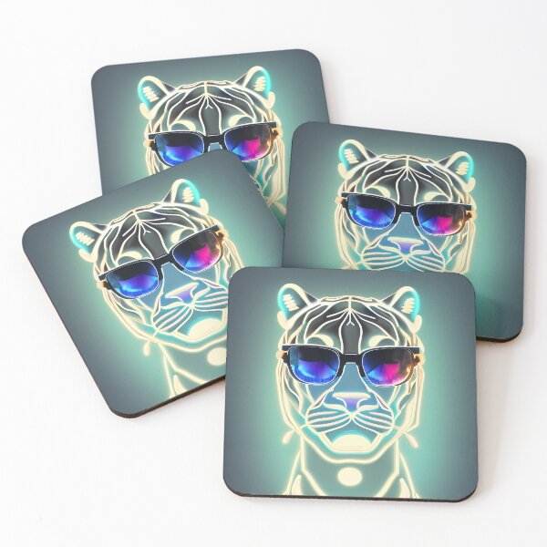 Item preview, Glowing White Tiger designed and sold by PopOptikal.
