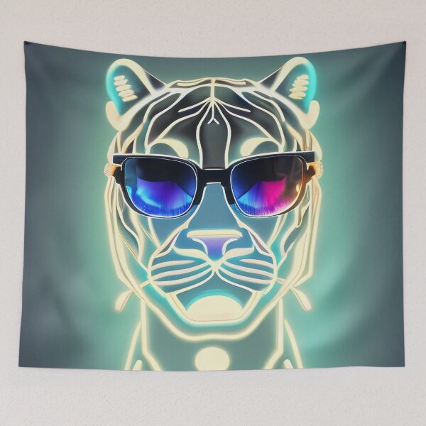 Item preview, Glowing White Tiger designed and sold by PopOptikal.
