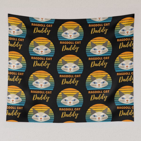 Item preview, Ragdoll Cat Daddy Vintage Sunset, Funny Cat Daddy, Cat Lover designed and sold by efenem.