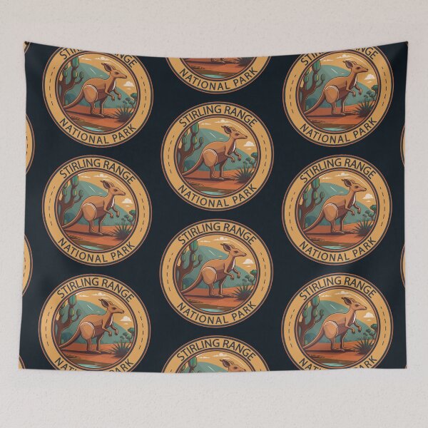 Item preview, Stirling Range National Park Australia Kangaroo Badge designed and sold by KrisSidDesigns.