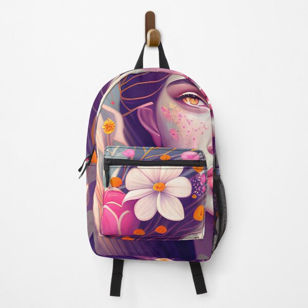 Item preview, Nature's beauty on canvas: Woman with flowers in her hair painting designed and sold by FreeSpirit-Shop.