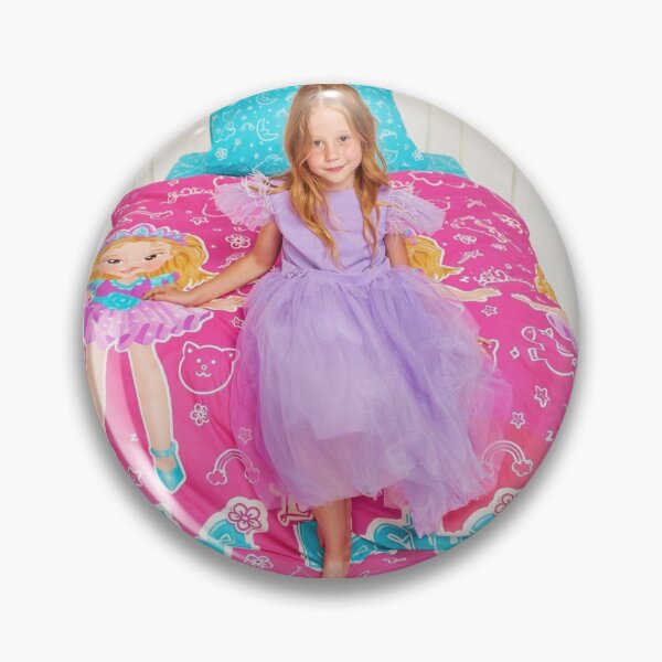 Item preview, Nastya lounging on a big pink bed designed and sold by theJuniorJams.