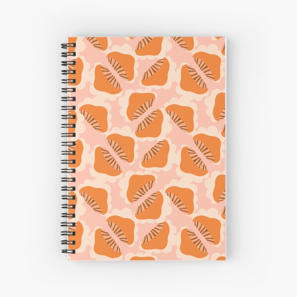 Item preview, Groovy Clouds and Mushrooms surface pattern on soft pink background designed and sold by MinkkiDraws.