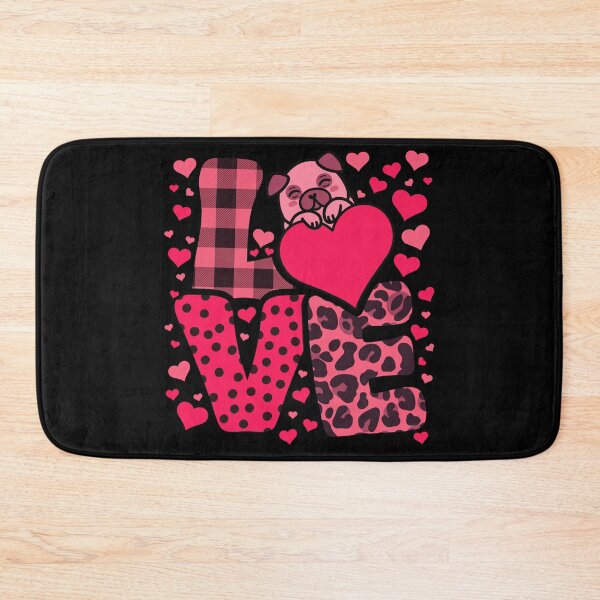 Item preview, Cute Kawaii Valentine Dog Pug Love Hearts Valentines Day designed and sold by JokeGysen.