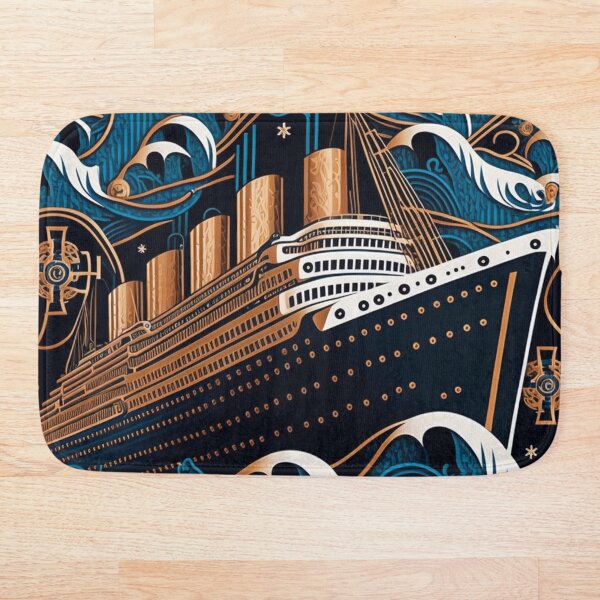 Item preview, Art Deco Titanic Ship | Titanic Wood Carving Style| Titanic painting | Painting of the Titanic | iPhone Case | Cute Ship | high resolution designed and sold by Synthetic-Intel.