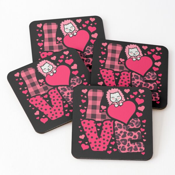 Item preview, Cute Kawaii Valentine Llama Love Hearts Valentines Day designed and sold by JokeGysen.