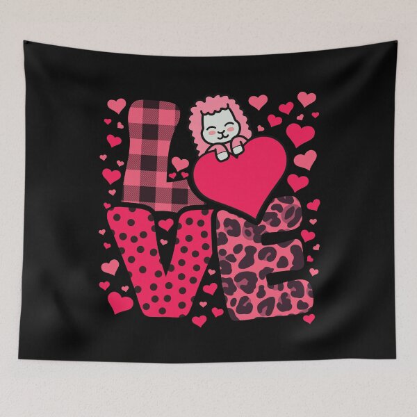 Item preview, Cute Kawaii Valentine Llama Love Hearts Valentines Day designed and sold by JokeGysen.