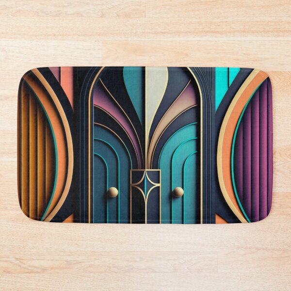 Item preview, Rainbow Art Deco Door Pattern | Rainbow Door | Decorated Door | iPhone Case | Pastel Architecture | high resolution designed and sold by Synthetic-Intel.