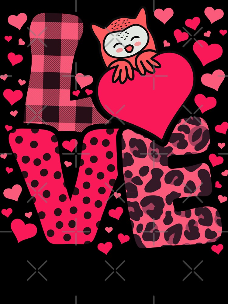 Valentine's Day Owls And Hearts Patterns 