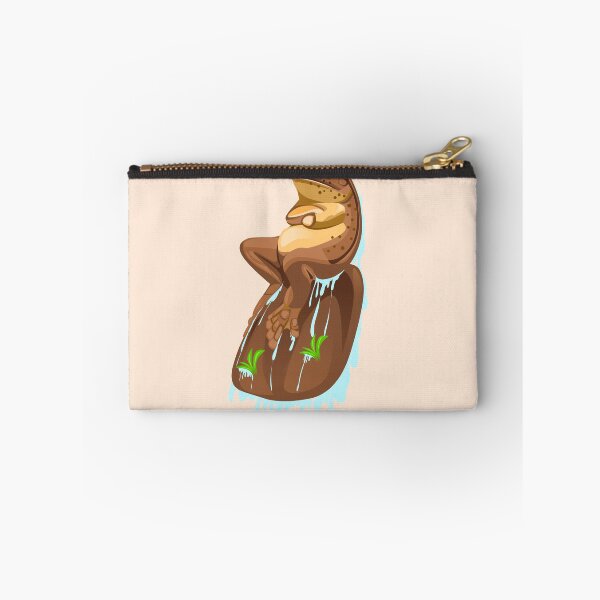 Item preview, illustration of a brown frog sitting on a rock designed and sold by AmsaOza.