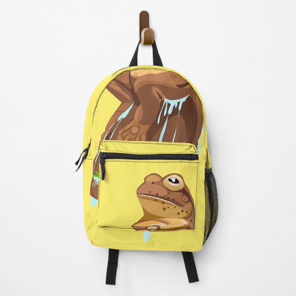 Item preview, illustration of a brown frog sitting on a rock designed and sold by AmsaOza.