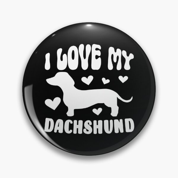 Item preview, I Love My Dachshund Retro Hearts designed and sold by Hic21.