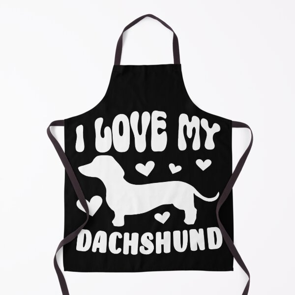 Item preview, I Love My Dachshund Retro Hearts designed and sold by Hic21.