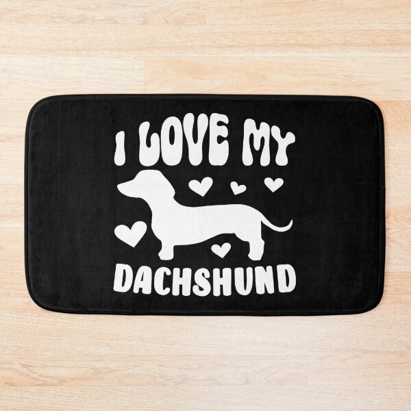 Item preview, I Love My Dachshund Retro Hearts designed and sold by Hic21.